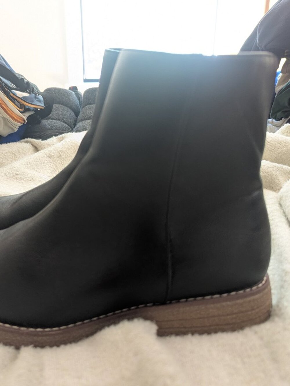 LOFT Black Chelsea Boots with Side Zip Size 10 Like New